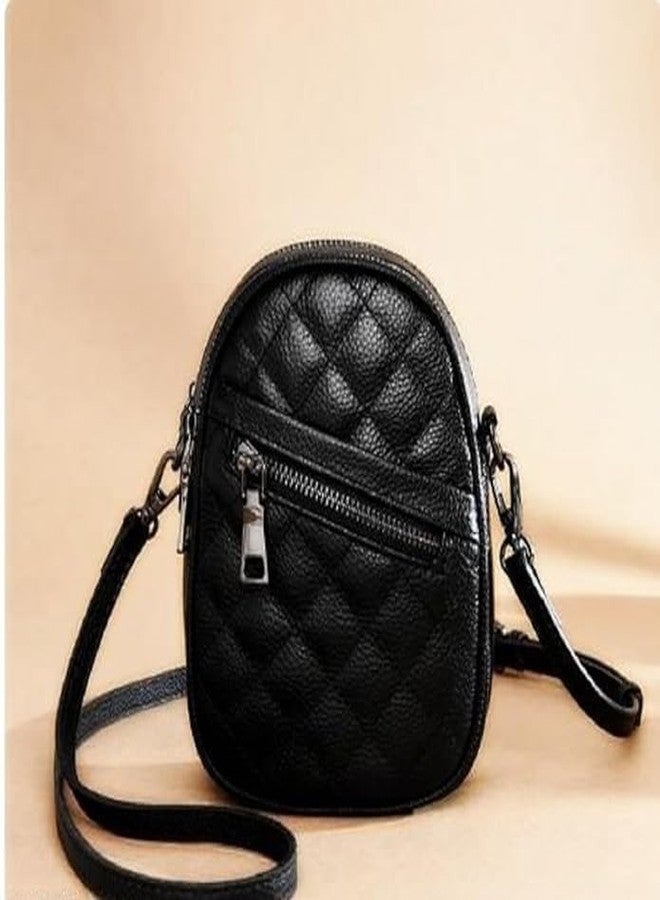AKSUTI PU Leather Unisex Cross-Body Side/Chest/Phone Bag for Women & Men | Adjustable Strap Shoulder Bag for Daily Commuting Travel (Black) - Image 5